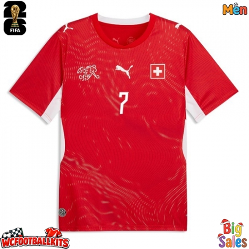 Switzerland Breel Embolo #7 Replica Home Stadium Shirt World Cup 2026 Short Sleeve